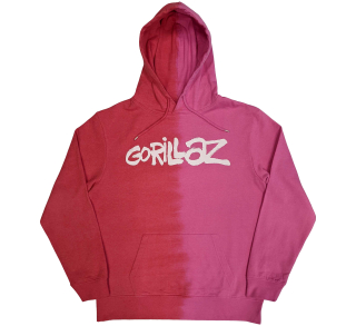 GORILLAZ - Two-Tone Brush Logo - červená pánska mikina