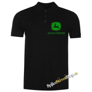 Čierna detská polokošeľa JOHN DEERE - Logo Green