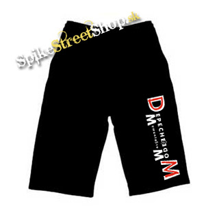 Kraťasy DEPECHE MODE - Memento Mori Logo - Voľné sieťované čierne letné šortky