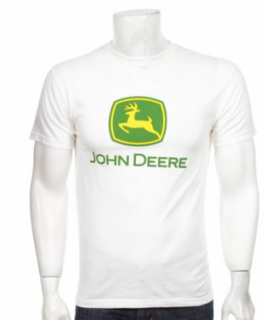 JOHN DEERE - Logo Yellow Green - biele detské tričko