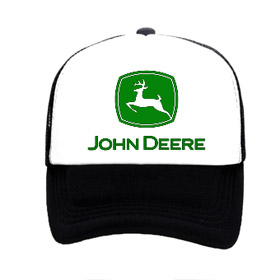 JOHN DEERE - Logo Green - čiernobiela sieťkovaná šiltovka model "Trucker"