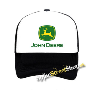JOHN DEERE - Logo Yellow Green - čiernobiela sieťkovaná šiltovka model "Trucker"