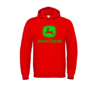 JOHN DEERE - Logo Green - červená detská mikina