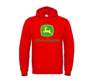 JOHN DEERE - Logo Yellow Green - červená detská mikina