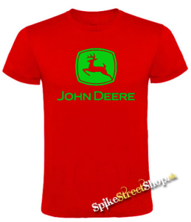 JOHN DEERE - Logo Green - červené detské tričko