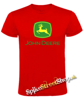 JOHN DEERE - Logo Yellow Green - červené detské tričko