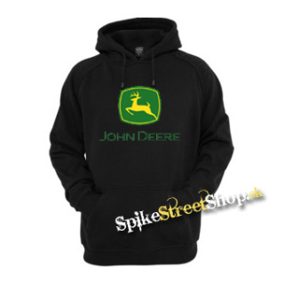JOHN DEERE - Logo Yellow Green - čierna pánska mikina