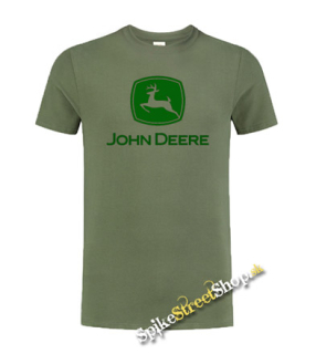 JOHN DEERE - Logo Green - olivové pánske tričko