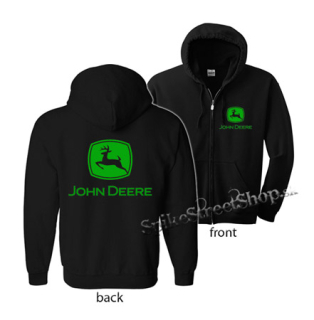 JOHN DEERE - Logo Green - čierna detská mikina na zips
