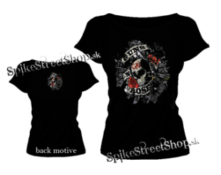 GUNS N ROSES - Skull & Roses - dámske tričko