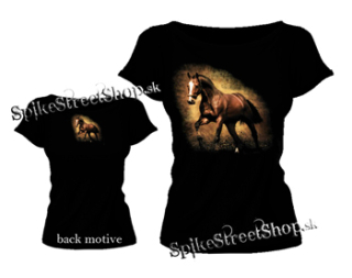 HORSE - Brown - dámske tričko
