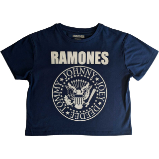 RAMONES - Presidential Seal - modré dámske tričko crop top KR