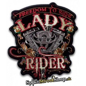 FREEDOM TO RIDE - Lady Rider - nažehlovacia nášivka