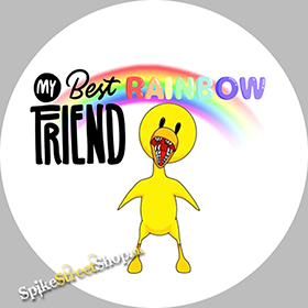 Podložka pod myš MY BEST RAINBOW FRIEND YELLOW - okrúhla