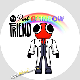 MY BEST RAINBOW FRIEND RED - odznak