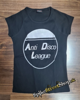 ANTI DISCO LEAGUE - Logo - čierne dámske tričko