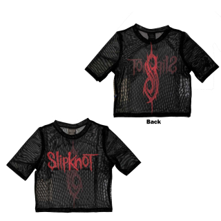SLIPKNOT - Logo - čierne dámske tričko crop top KR