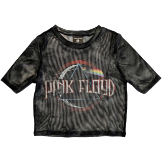 PINK FLOYD - Vintage Dark Side of the Moon Seal - čierne dámske tričko crop top KR