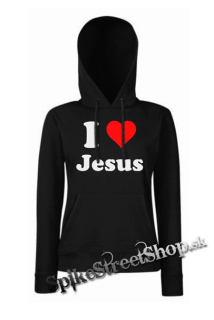 I LOVE JESUS - čierna dámska mikina