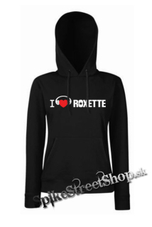 I LOVE ROXETTE - Motive 2 - čierna dámska mikina