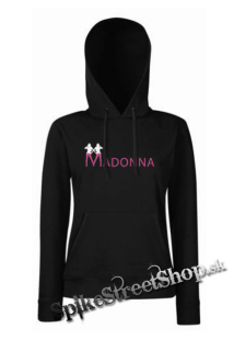 MADONNA - Pink Logo - čierna dámska mikina