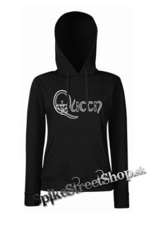 QUEEN - Simply Logo - čierna dámska mikina