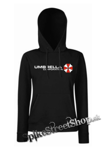 UMBRELLA CORPORATION - Logo Red White - čierna dámska mikina
