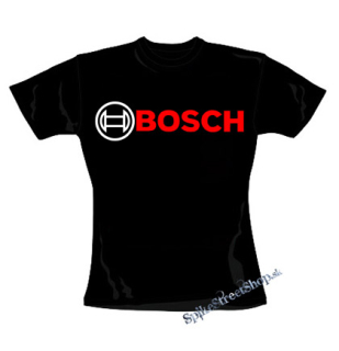 BOSCH - Logo - čierne dámske tričko