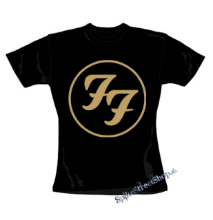 FOO FIGHTERS - Gold Logo - čierne dámske tričko