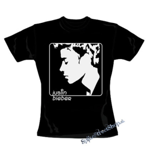 JUSTIN BIEBER - Logo & Portrait 2 - čierne dámske tričko