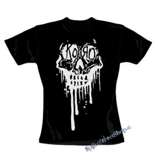 KORN - Skull - čierne dámske tričko