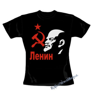 LENIN - CCCP - čierne dámske tričko