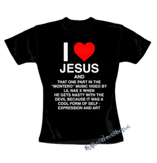 LIL NAS X - I Love Jesus - čierne dámske tričko