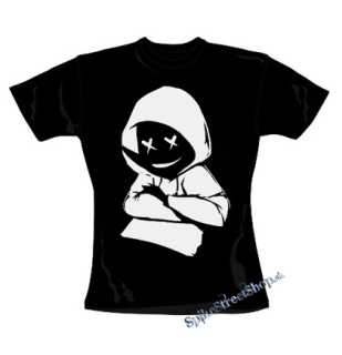 MARSHMELLO - Smile DJ - čierne dámske tričko