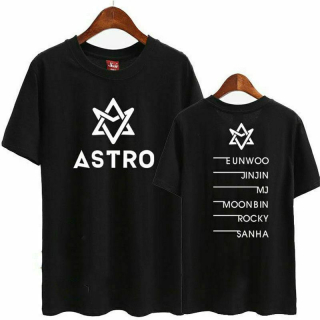 ASTRO - Logo & Names - čierne detské tričko