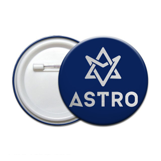 ASTRO - Logo On Blue Background - čierny odznak