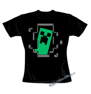 MINECRAFT - Hello I'm Creeper - čierne dámske tričko