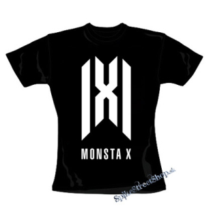 MONSTA X - Logo - čierne dámske tričko