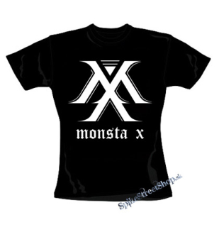 MONSTA X - Logo Twitter - čierne dámske tričko