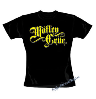 MOTLEY CRUE - Logo Yellow - čierne dámske tričko