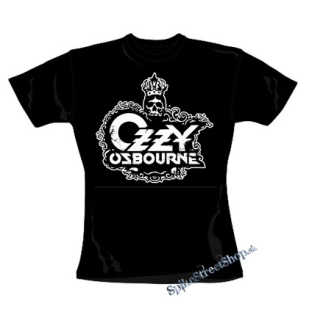 OZZY OSBOURNE - Logo Crowned Skull - čierne dámske tričko