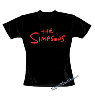SIMPSONOVCI - Logo - čierne dámske tričko
