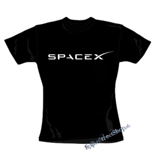 SpaceX - Logo - čierne dámske tričko