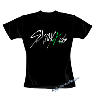 STRAY KIDS - Oddinary Green Logo - čierne dámske tričko