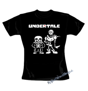 UNDERTALE - Sans And Papyrus - čierne dámske tričko