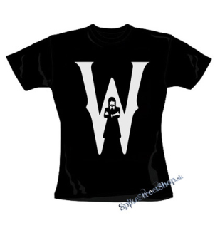 WEDNESDAY - Addams Nevermore Portrait - čierne dámske tričko