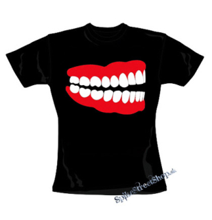 ZUBY - čierne dámske tričko