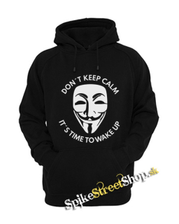 ANONYMOUS - Don't Keep Calm It's Time To Wake Up - čierna detská mikina