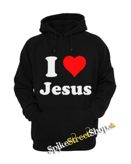 I LOVE JESUS - čierna detská mikina
