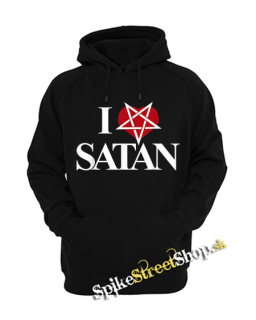 I LOVE SATAN - Pentagram Heart - čierna detská mikina